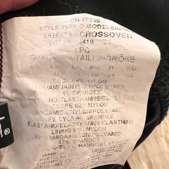 Miraclesuit Crossover One Piece Swimsuit Plum Burgundy V-Neck 5516039 Size 14 - Picture 7 of 7